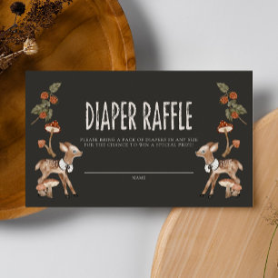 Tarjeta De Recepción Whimsical Woodland Forest Diaper Raffle