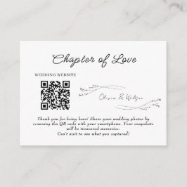 Tarjeta De Recepción White Elegant Minimalist Botanical Wedding