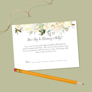 Tarjeta De Recepción White Rose qué tan grande es el juego de Baby Show