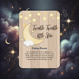 Tarjeta De Recepción White Wood Twinkle Twinkle Little Star Baby Shower