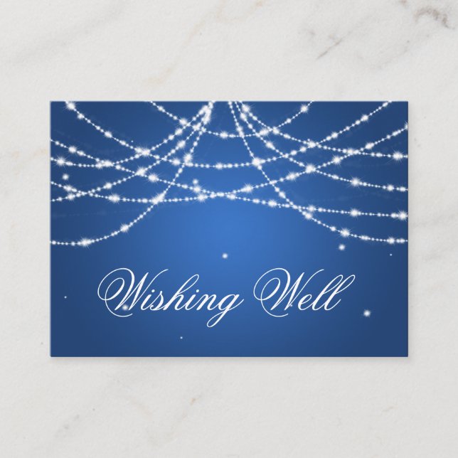 Tarjeta De Recepción Wike Well Sparkling String Blue (Anverso)