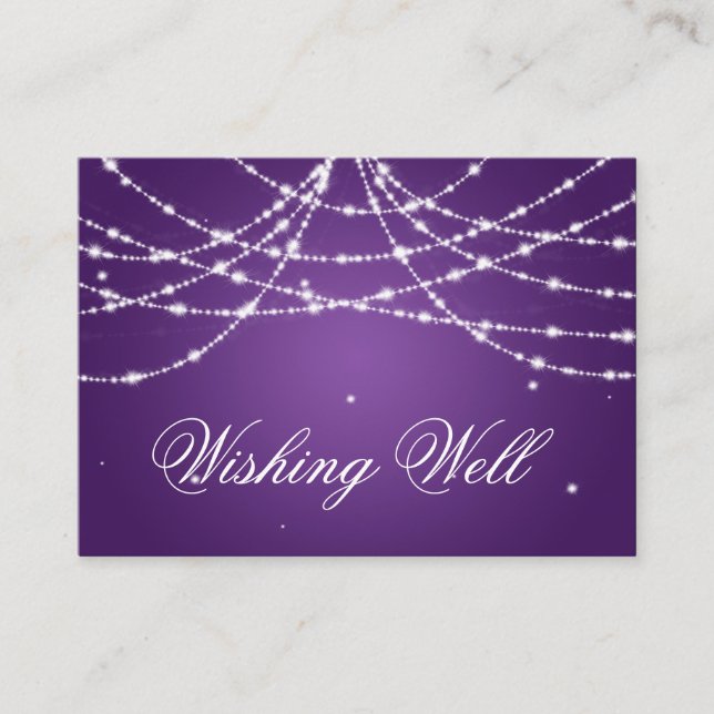 Tarjeta De Recepción Wike Well Sparkling String Purple (Anverso)