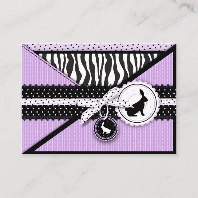 Tarjeta De Recepción Wild About Bunnies Reminder Notecard (Anverso)