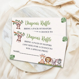 Tarjeta De Recepción Wild Animals Baby Shower Boy