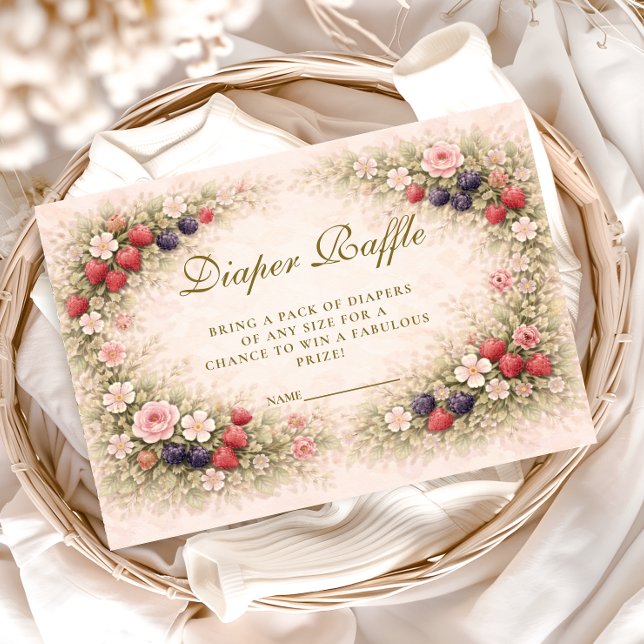 Tarjeta De Recepción Wild Berry Garden Diapper Raffle (Subido por el creador)
