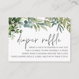 Tarjeta De Recepción Wild One Baby Animals Diaper Raffle Insert