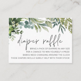 Tarjeta De Recepción Wild One Baby Animals Diaper Raffle Insert