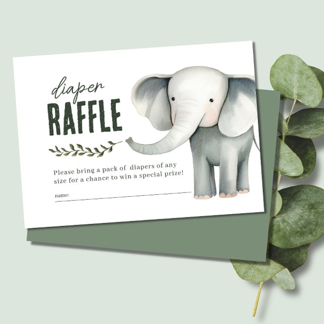 Tarjeta De Recepción Wild One Safari Animals Diaper Raffle Baby Shower (Subido por el creador)