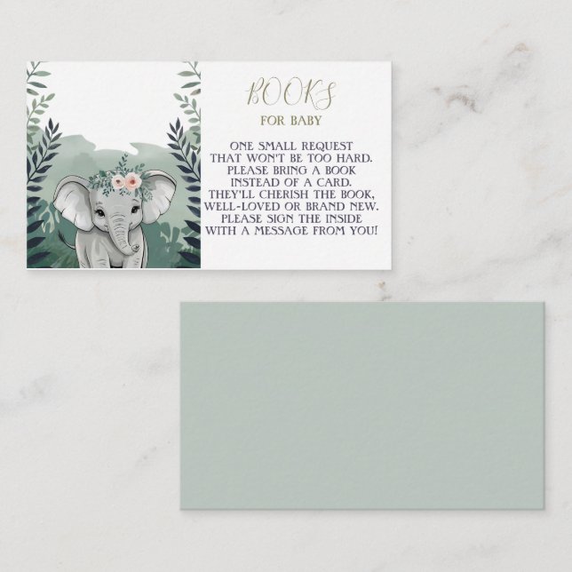 Tarjeta De Recepción Wild One Safari Elephant Baby Shower Enclosure Car (Anverso / Reverso)