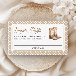 Tarjeta De Recepción Wild West Cowboy Boots Baby Shower Diaper Raffle