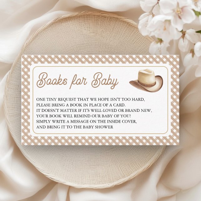 Tarjeta De Recepción Wild West Cowboy Hat Baby Shower Books for Baby (Subido por el creador)