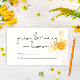 Tarjeta De Recepción Wildflower adivina cuántos besos juego de novias