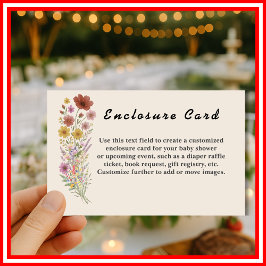 Tarjeta De Recepción Wildflower Boho Baby Shower