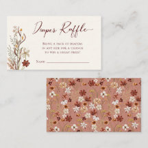 Wildflower Boho Diaper Raffle Baby Shower