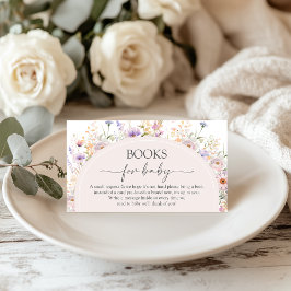 Tarjeta De Recepción Wildflower Books for Baby Card