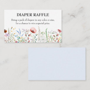 Tarjeta De Recepción Wildflower Boy Baby Shower Diaper Raffle