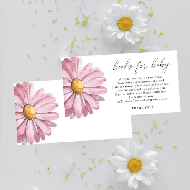 Tarjeta De Recepción Wildflower Daisy elegante petición de un libro de  (Subido por el creador)