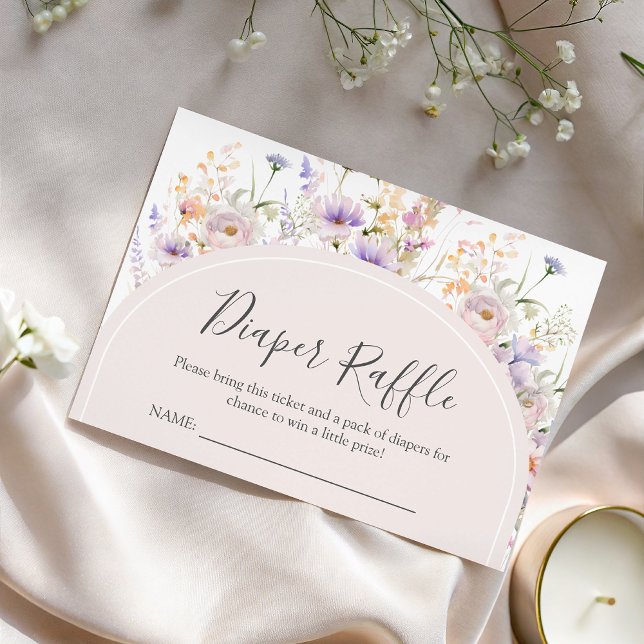 Tarjeta De Recepción Wildflower Diaper Raffle  Card (Subido por el creador)