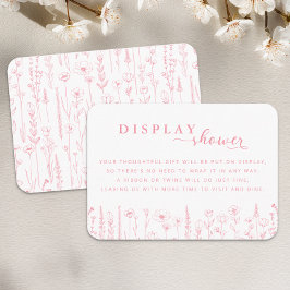 Tarjeta De Recepción Wildflower Display Shower Baby Shower Card