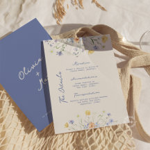 Wildflower Elegant Handwritten Wedding Details 