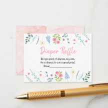 Wildflower Garden Baby Shower Diaper Raffle