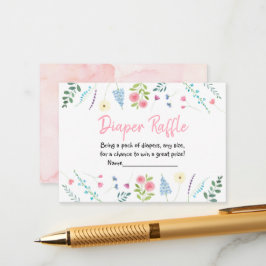 Tarjeta De Recepción Wildflower Garden Baby Shower Diaper Raffle