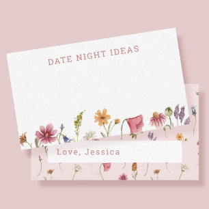 Tarjeta De Recepción Wildflower Garden Date Ideas Nocturnas
