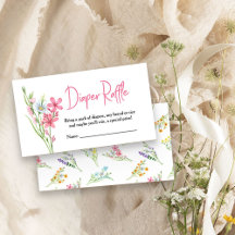 Wildflower Meadow Baby Shower Diaper Raffle