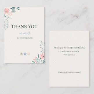 Tarjeta De Recepción Wildflower Thank You Cards Multipack Elegan