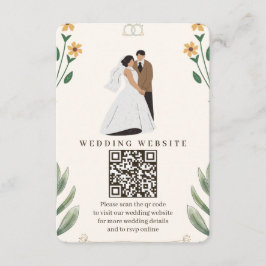 Tarjeta De Recepción Wildflower Wedding Enclosure Card 