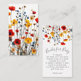 Tarjeta De Recepción Wildflowers Elegant Baby Shower Books for Baby