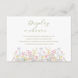 Tarjeta De Recepción Wildflowers Garden Bridal Display Shower