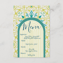 Tarjeta De Recepción William Morris Floral Art Deco Art Nouveau