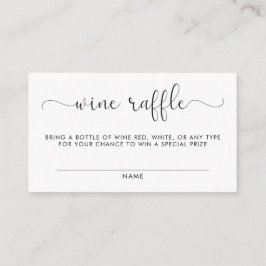 Tarjeta De Recepción Wine Raffle Baby Shower Insert