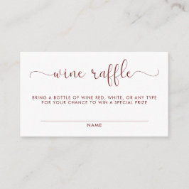 Tarjeta De Recepción Wine Raffle Baby Shower Insert