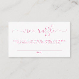 Tarjeta De Recepción Wine Raffle Baby Shower Insert