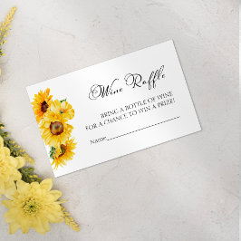 Tarjeta De Recepción Wine Raffle Game | Sunflower Fall Bridal Shower