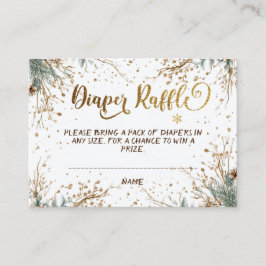 Tarjeta De Recepción Winowflakes Baby Shower Diaper Raffle