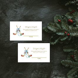 Tarjeta De Recepción Winter All Star Hockey Diaper Raffle Baby Shower