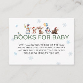 Tarjeta De Recepción Winter Animal Baby Shower Books For Baby