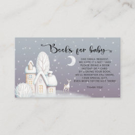 Tarjeta De Recepción Winter Baby Ducha libros para el boleto de bebé