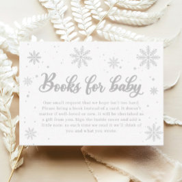 Tarjeta De Recepción Winter Baby Shower Book para niños