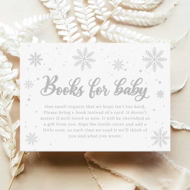 Tarjeta De Recepción Winter Baby Shower Book para niños (Subido por el creador)