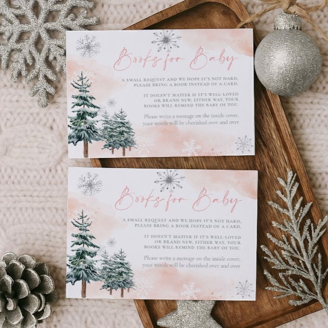 Tarjeta De Recepción Winter Baby Shower Books for Baby Card (Subido por el creador)