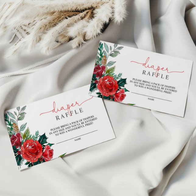 Tarjeta De Recepción Winter Baby Shower Diaper Raffle (Subido por el creador)