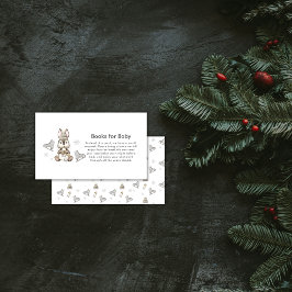 Tarjeta De Recepción Winter Bunny Ice Skate Books For Baby Shower