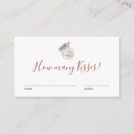 Tarjeta De Recepción Winter Christmas Ornament Guess How Many Game Card