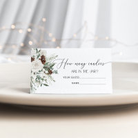 Winter evergreen adivina cuántas cartas de caramel