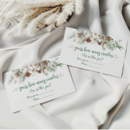 Tarjeta De Recepción Winter evergreen adivina cuántos dulces