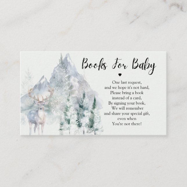 Tarjeta De Recepción Winter Evergreen Books For Baby Enclosure Card (Anverso)